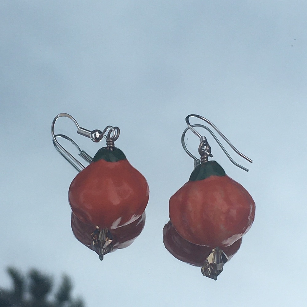 pumpkin earrings